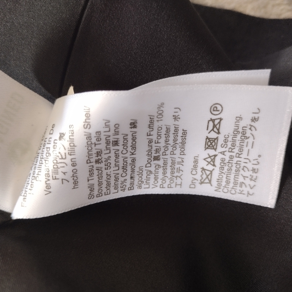 J.Crew Womens Linen Blend Holland Blazer One Button Black Size 10 AL222 - Picture 5 of 7